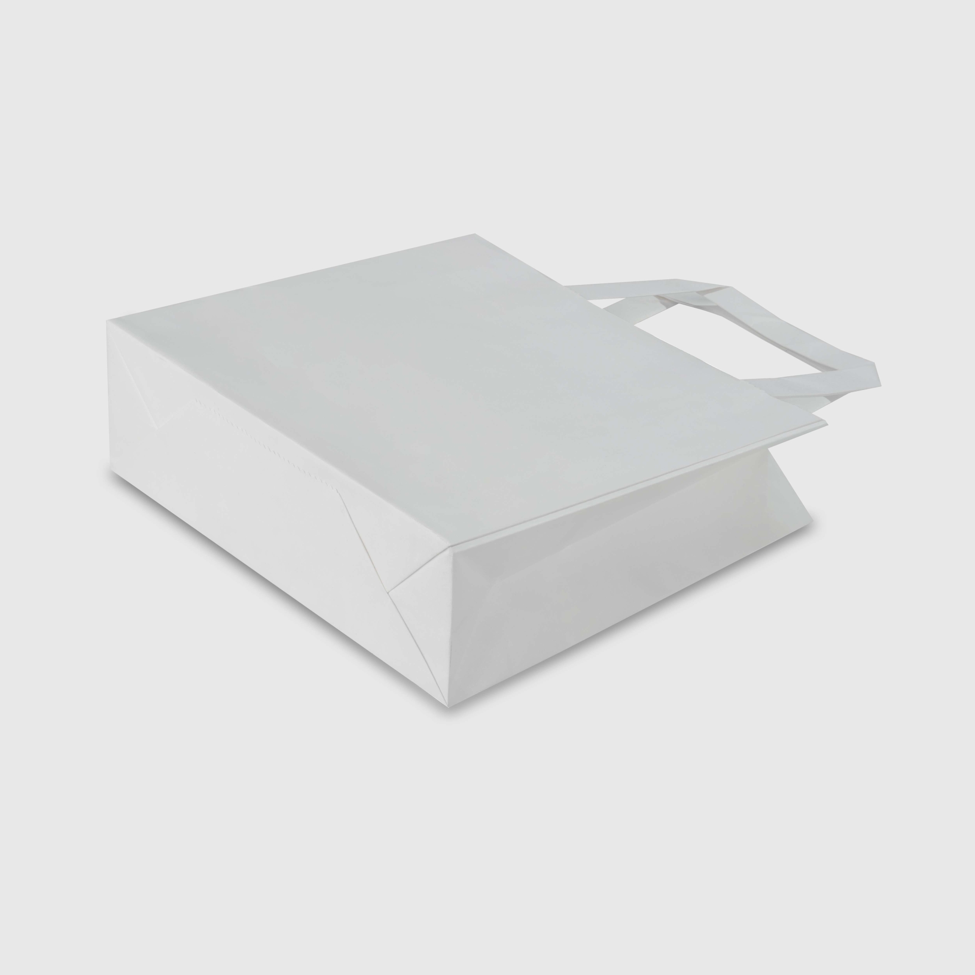 Túi kraft trắng quai dẹt trắng