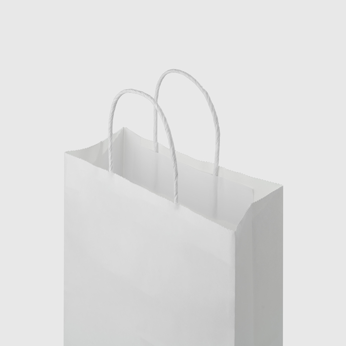 Túi kraft trắng quai xoắn trắng