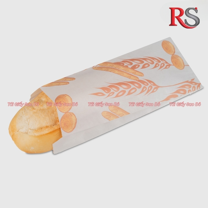 Túi bánh mì in bông lúa mạch