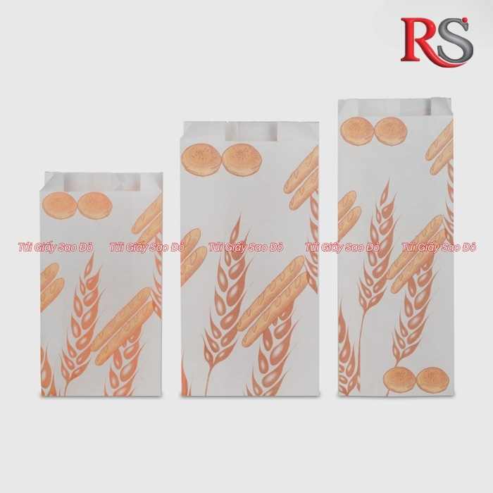 Túi bánh mì in bông lúa mạch