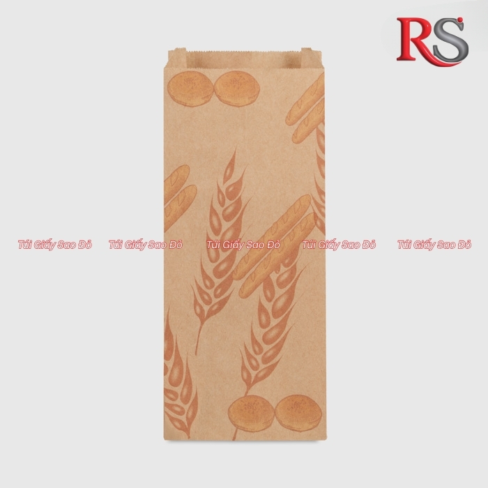 Túi bánh mì in bông lúa mạch