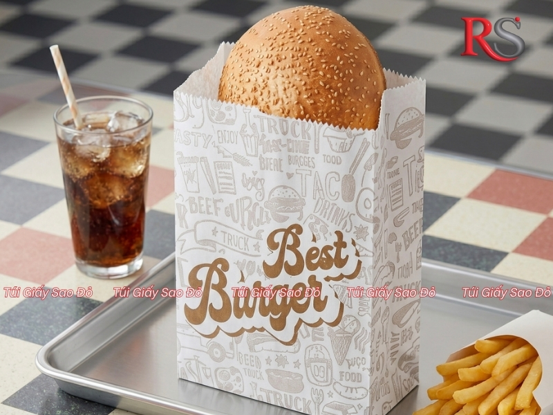 Tiện &iacute;ch khi sử dụng t&uacute;i giấy đựng hamburger