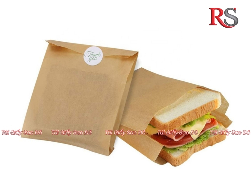 Túi giấy đựng bánh mì sandwich chất lượng, an toàn thực phẩm