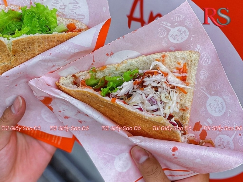 Túi giấy đựng bánh mì tam giác