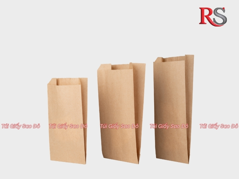 Túi giấy kraft không quai Sao Đỏ
