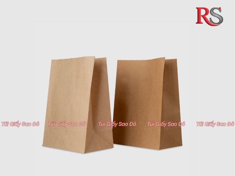 Túi giấy kraft không quai Sao Đỏ