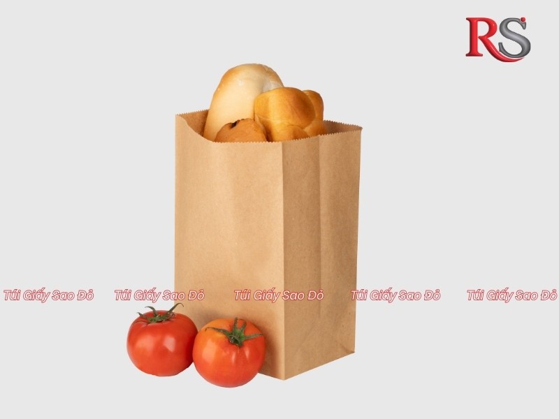 Túi giấy kraft không quai Sao Đỏ