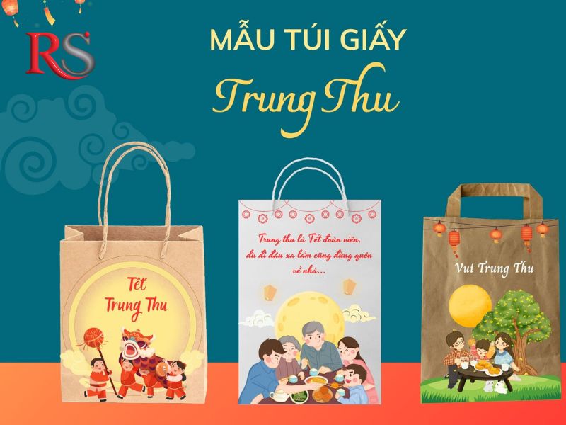 T&uacute;i giấy đựng qu&agrave; trung thu