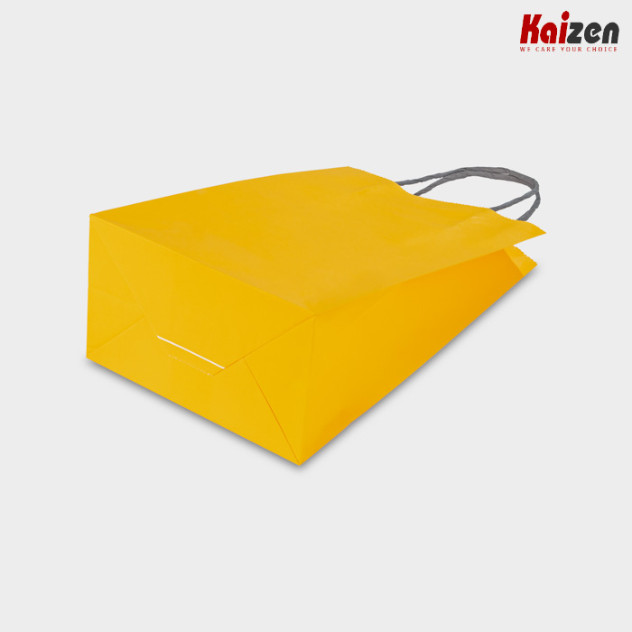 Túi giấy vàng quai nhiều màu