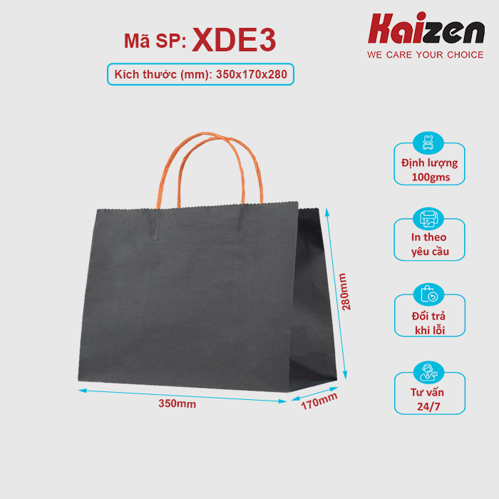 Túi Đen quai nhiều màu