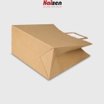 Túi kraft nâu quai dẹt nâu