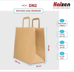 Túi kraft nâu quai dẹt nâu