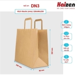 Túi kraft nâu quai dẹt nâu