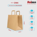Túi kraft nâu quai dẹt nâu