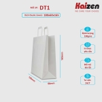 Túi kraft trắng quai dẹt trắng