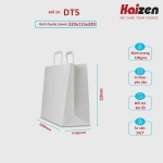 Túi kraft trắng quai dẹt trắng