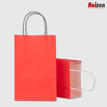 Túi Kraft màu Đỏ quai nhiều màu