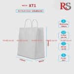 Túi kraft trắng quai xoắn trắng
