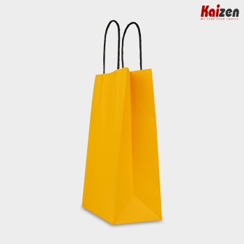 Túi giấy vàng quai nhiều màu