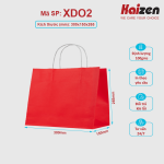 Túi Kraft màu Đỏ quai nhiều màu